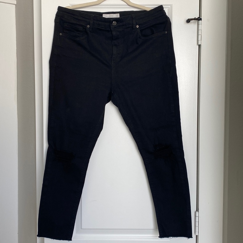 Top Shop Jamie Black denim. W34 L28
